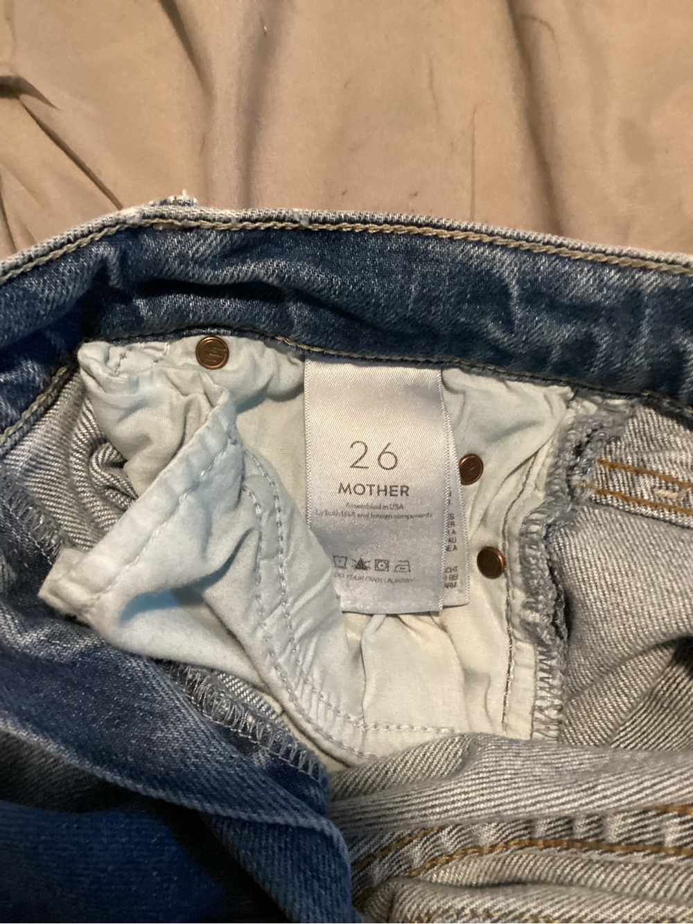 MOTHER Superior Mid rise Dazzle ankle step fray jeans - Picture 7 of 8